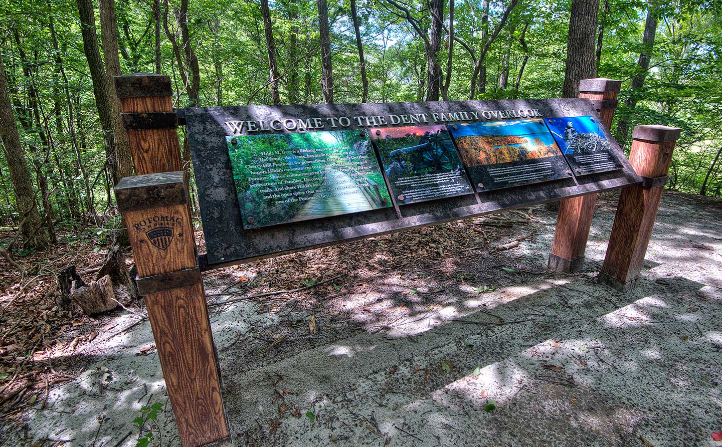 Information board at the Dent Family Overlook